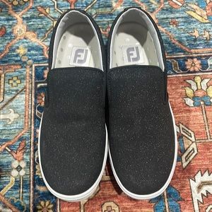 Footjoy Womens Sport Retro Black Glitter Golf Slip one Size 6